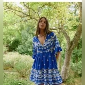 Piti‎ cuti Greece blue short dress BNWT
